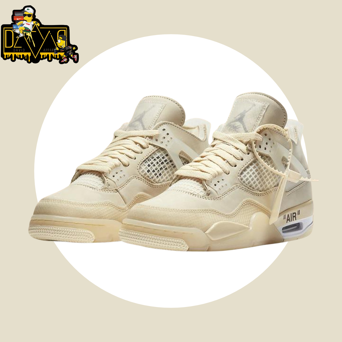 Jordan 4 x Off White David Apparel Shop